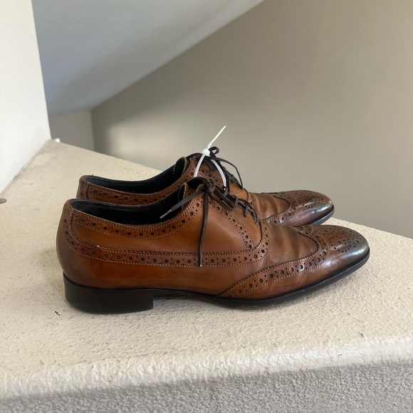 To Boot Other - To Boot New York “Windsor Burnished Lace Ups Cognac Shoes Made in Italy Sz 10.5